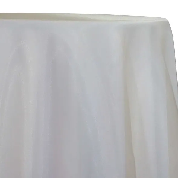 12pcs - Crystal Organza Table Linen 72"x72" Square - Ivory 605