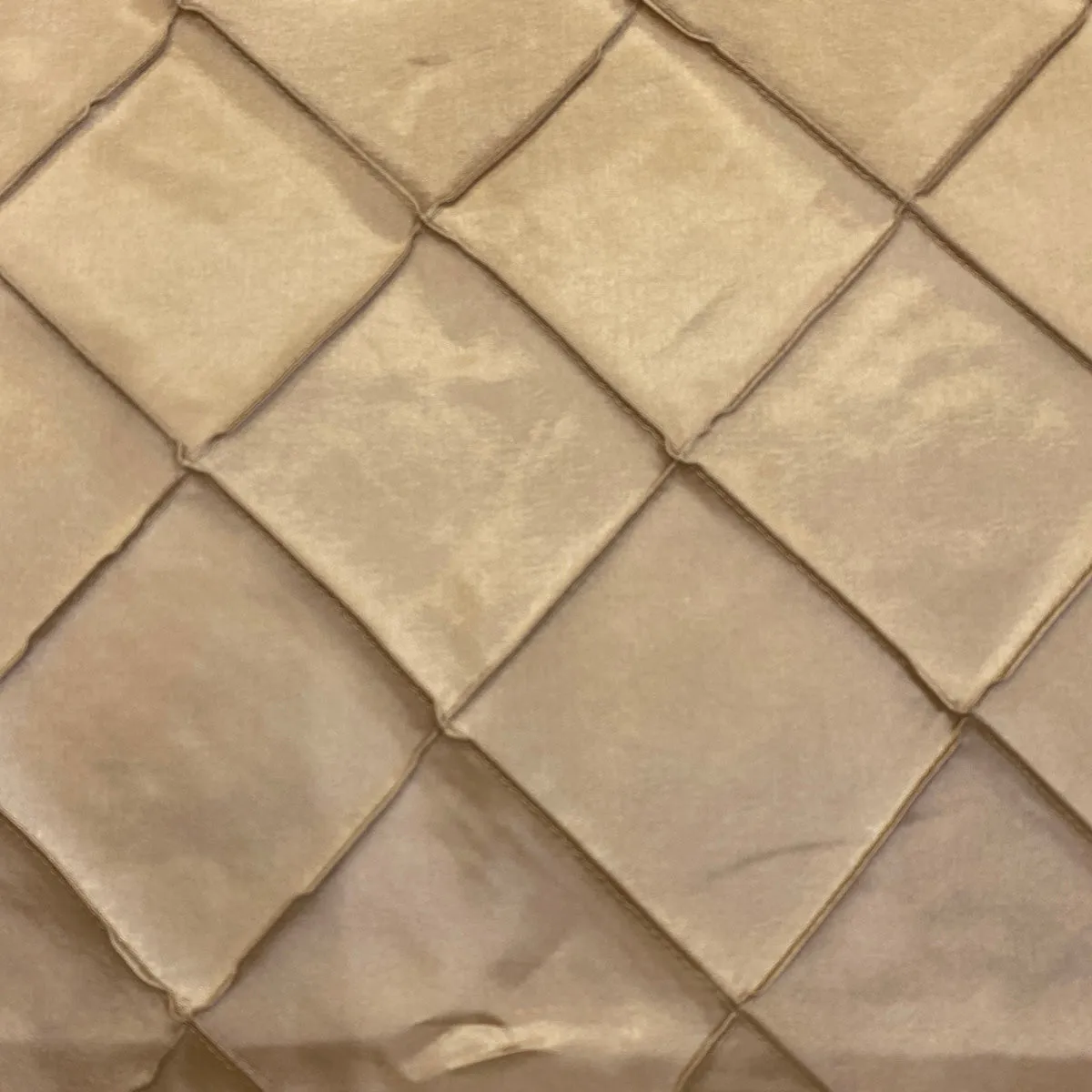 200pcs - 4" Pintuck Taffeta Table Napkin 18"x18" Square - Taupe Gold