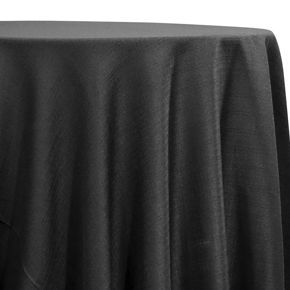 5pcs - Rustic Linen Table Linen 72"x72" Square - Black