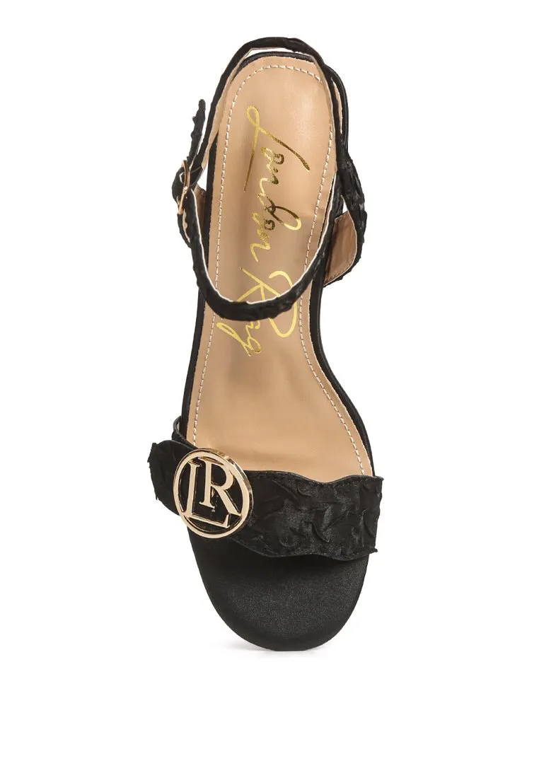 Chaplet Textured Block Heel Sandals  Stylish & Comfortable