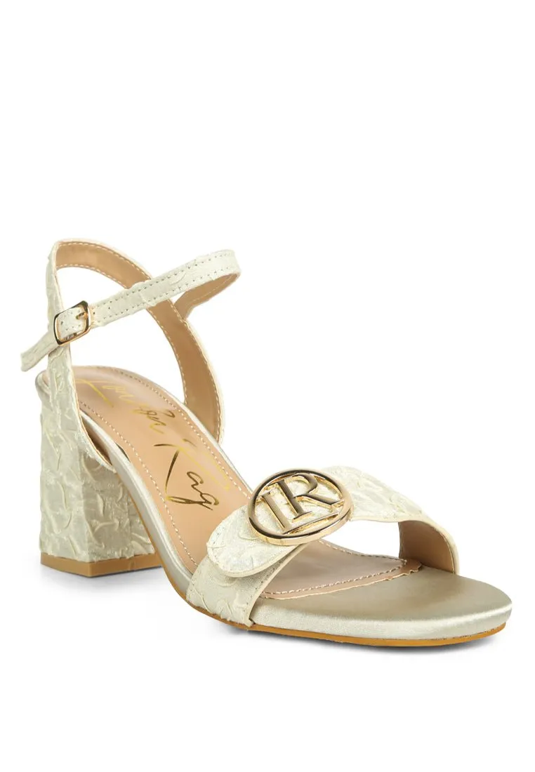 Chaplet Textured Block Heel Sandals  Stylish & Comfortable