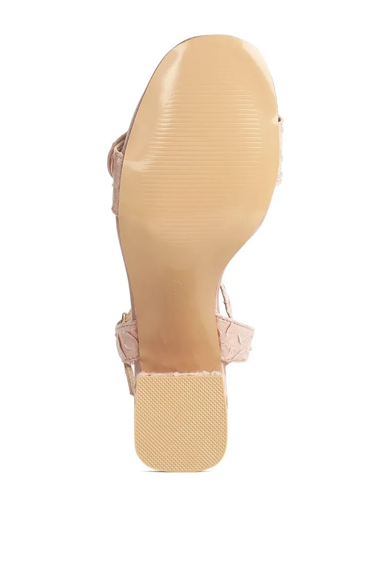 Chaplet Textured Block Heel Sandals  Stylish & Comfortable