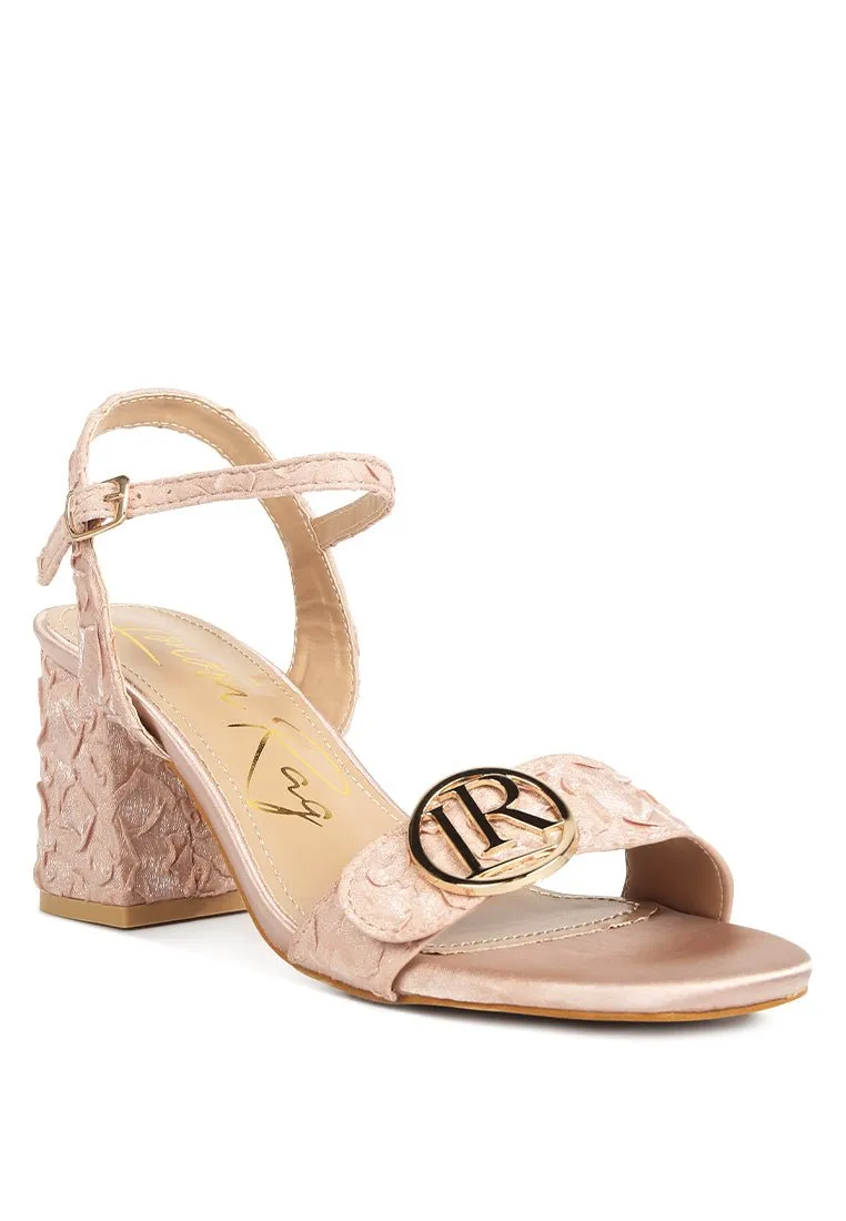 Chaplet Textured Block Heel Sandals  Stylish & Comfortable