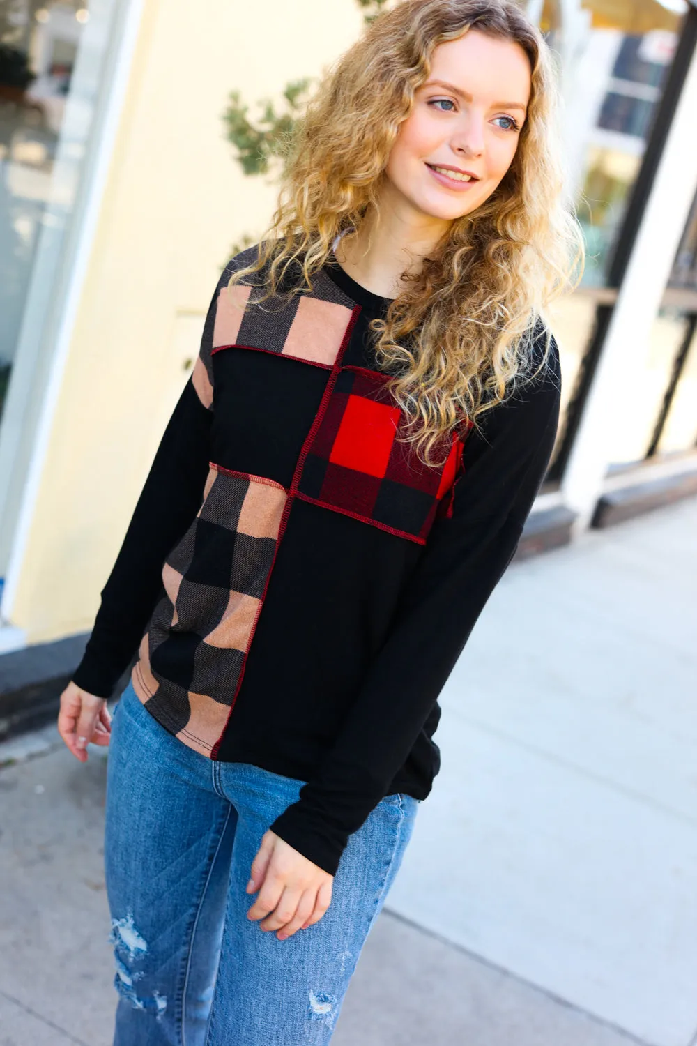 Color block Outseam Top