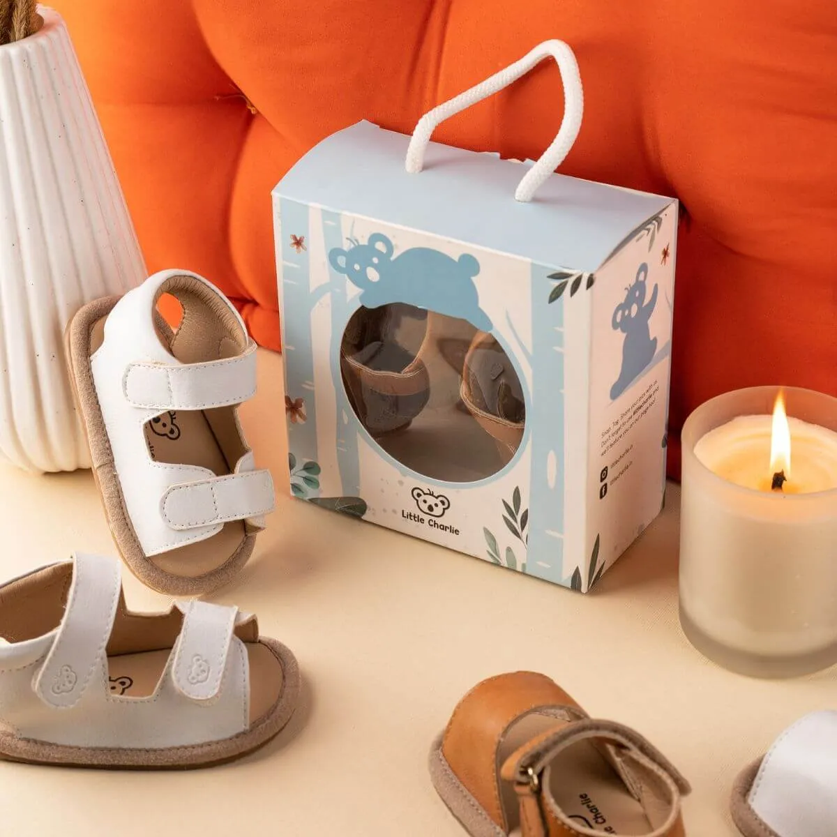 Ella Soft Sole Sandals - White