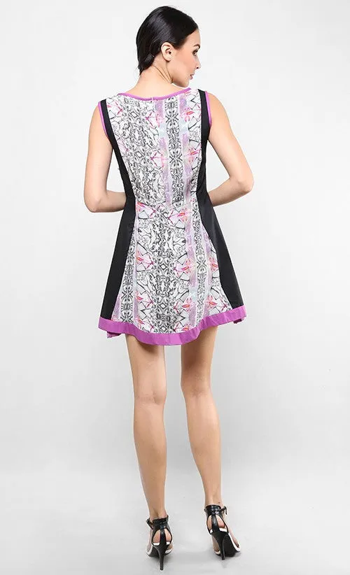 FABERGE FLORALS BLOCK DRESS