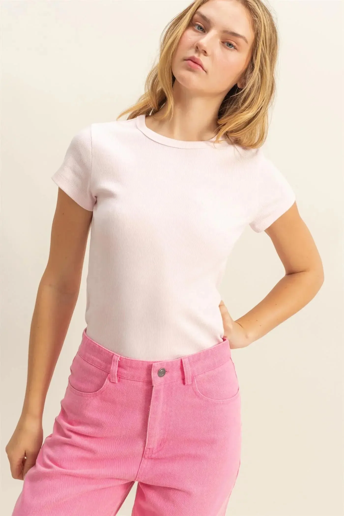 Hyfive Inc. Ribbed Spring Tee – Flattering, Everyday Style