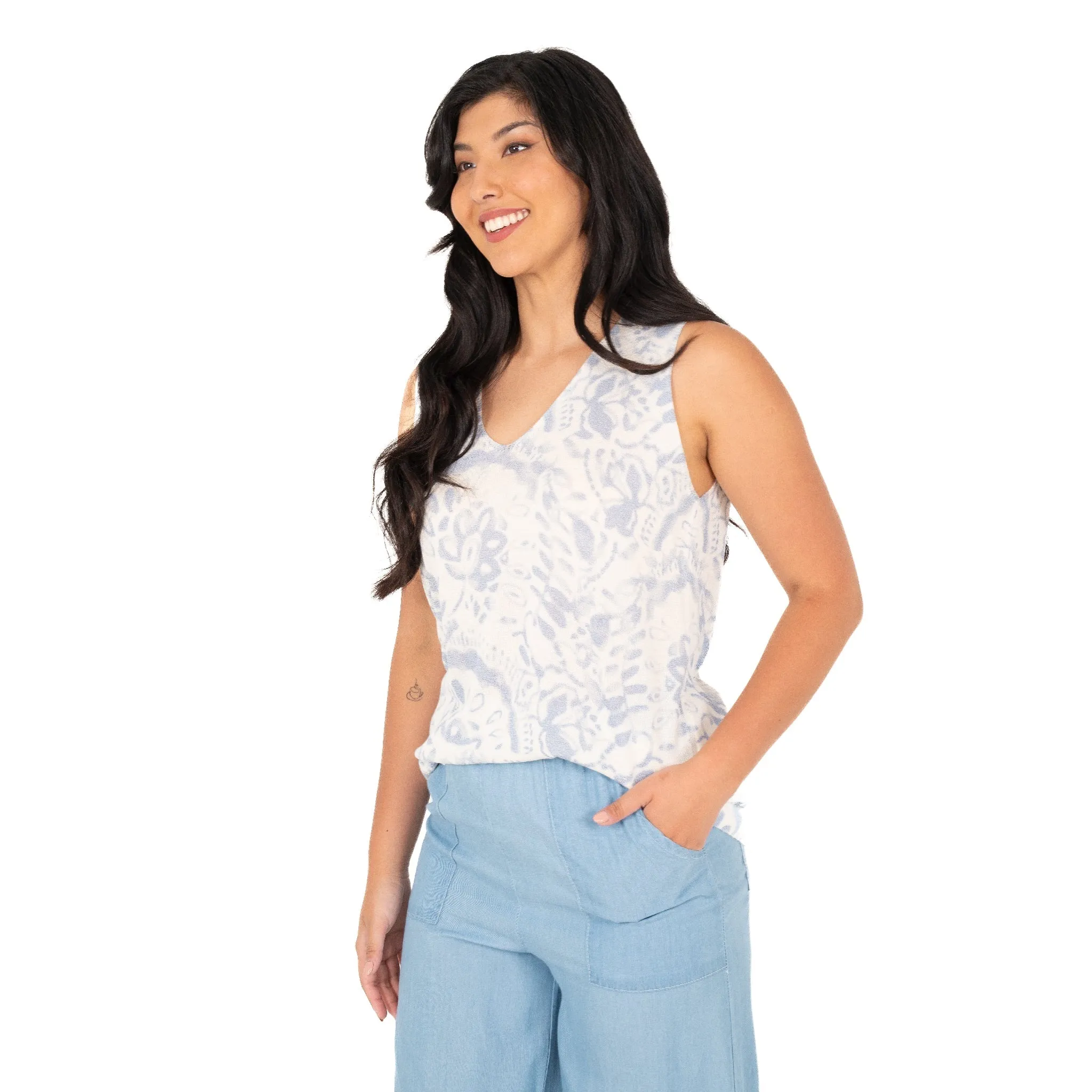 M Made in Italy  Women's Knit Sleeveless Top