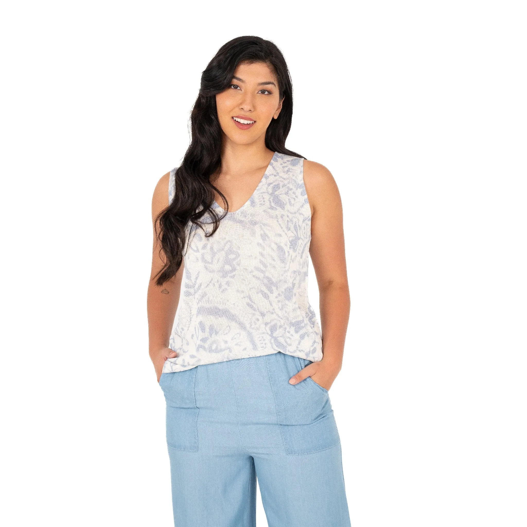 M Made in Italy  Women's Knit Sleeveless Top