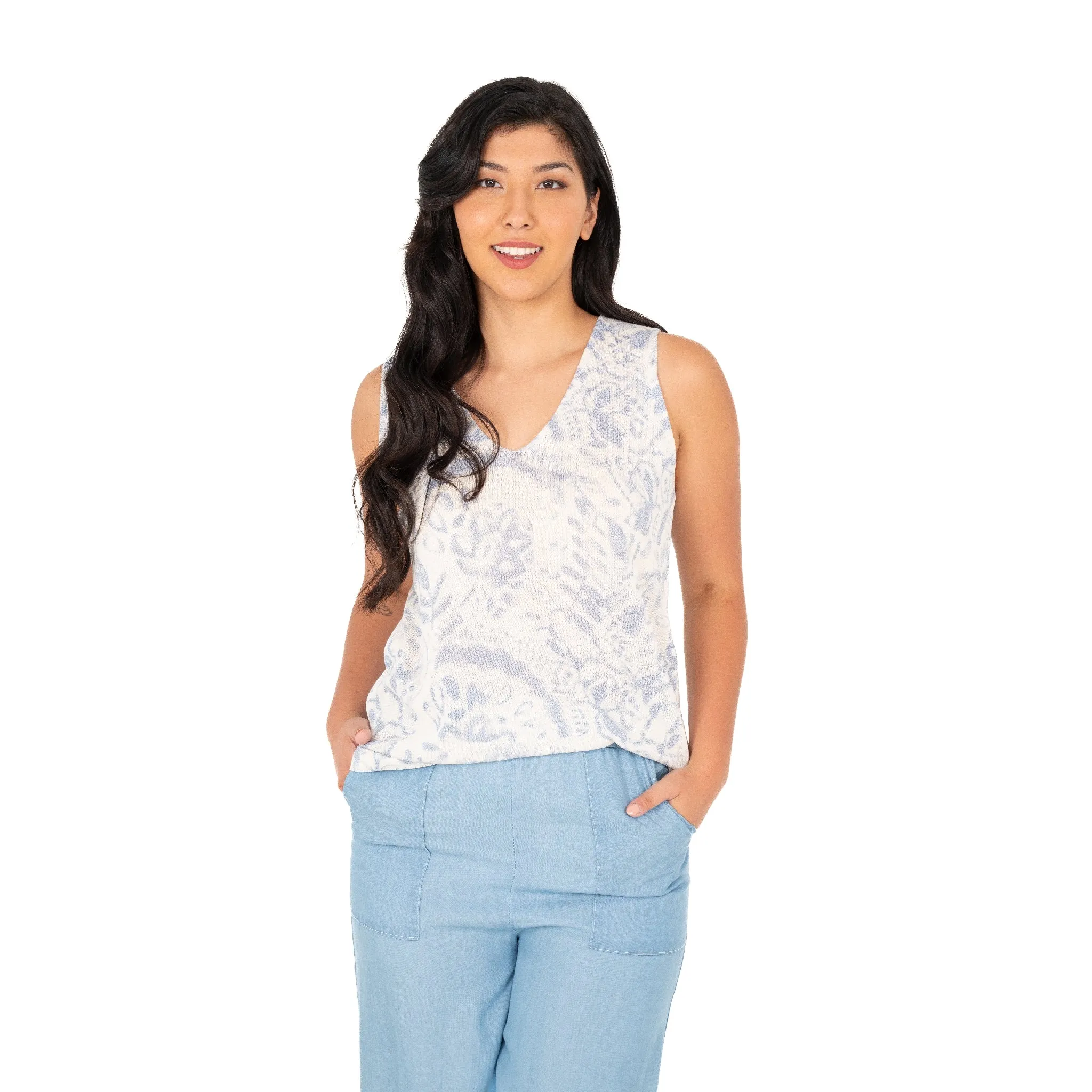 M Made in Italy  Women's Knit Sleeveless Top