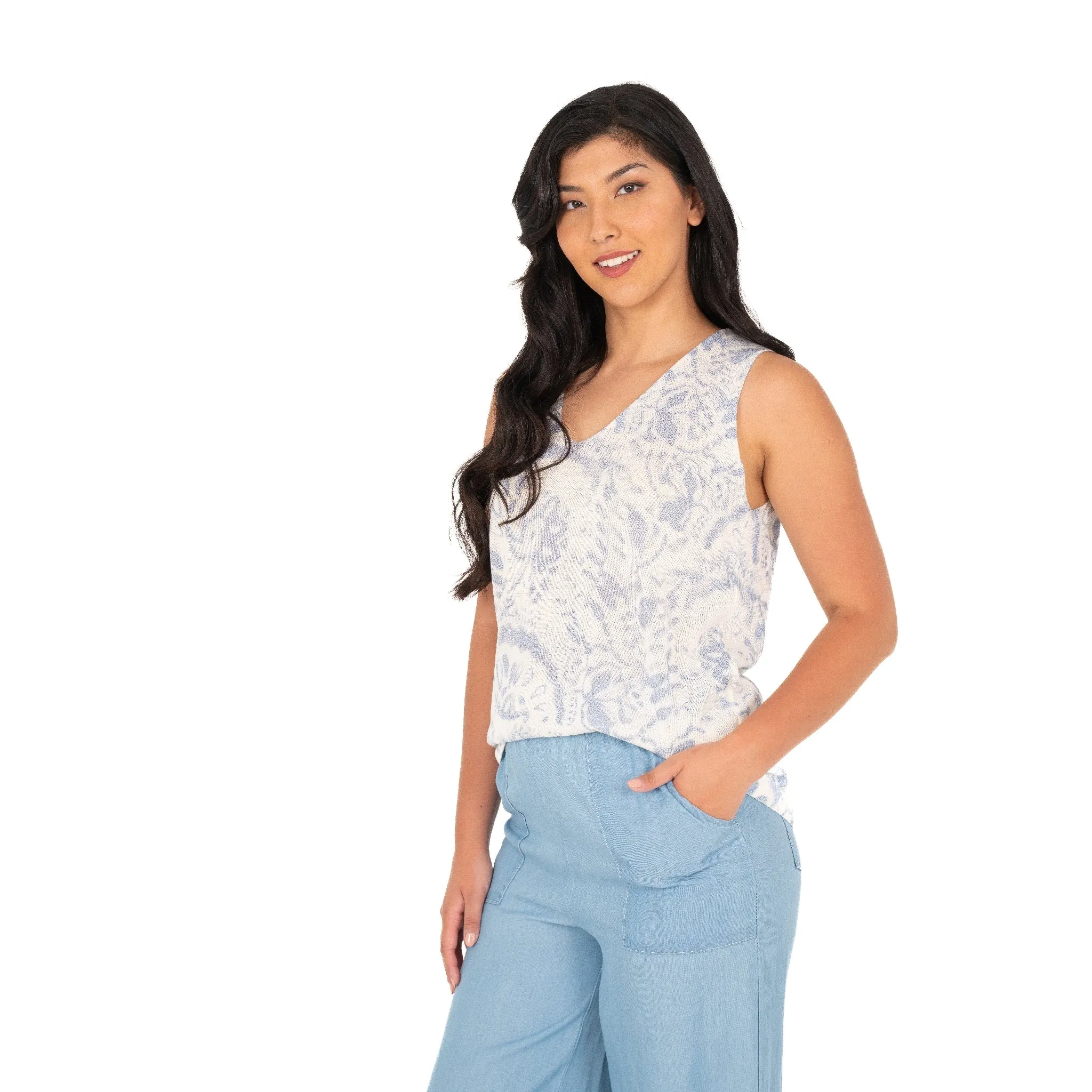M Made in Italy  Women's Knit Sleeveless Top