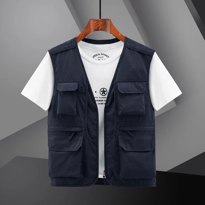 Men's Outdoor Lightweight Breathable Multi-Pocket Vest