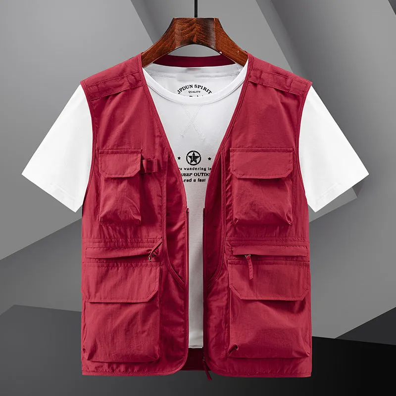 Men's Outdoor Lightweight Breathable Multi-Pocket Vest