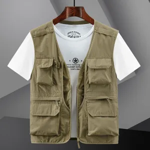 Men's Outdoor Lightweight Breathable Multi-Pocket Vest