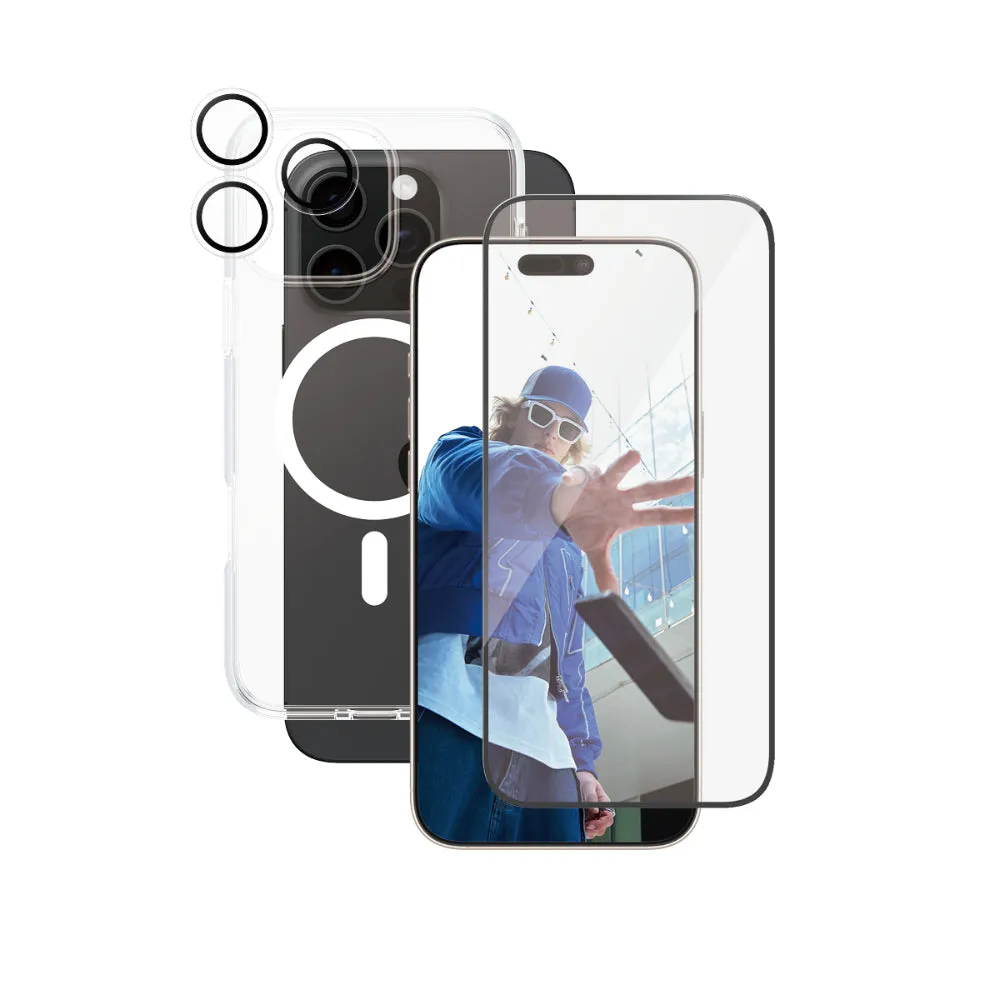 PANZERGLASS Care iPhone 16 Pro Max 3-In-1 Bundle Flagship Uwf Screen Protector Magsafe Case Hoops