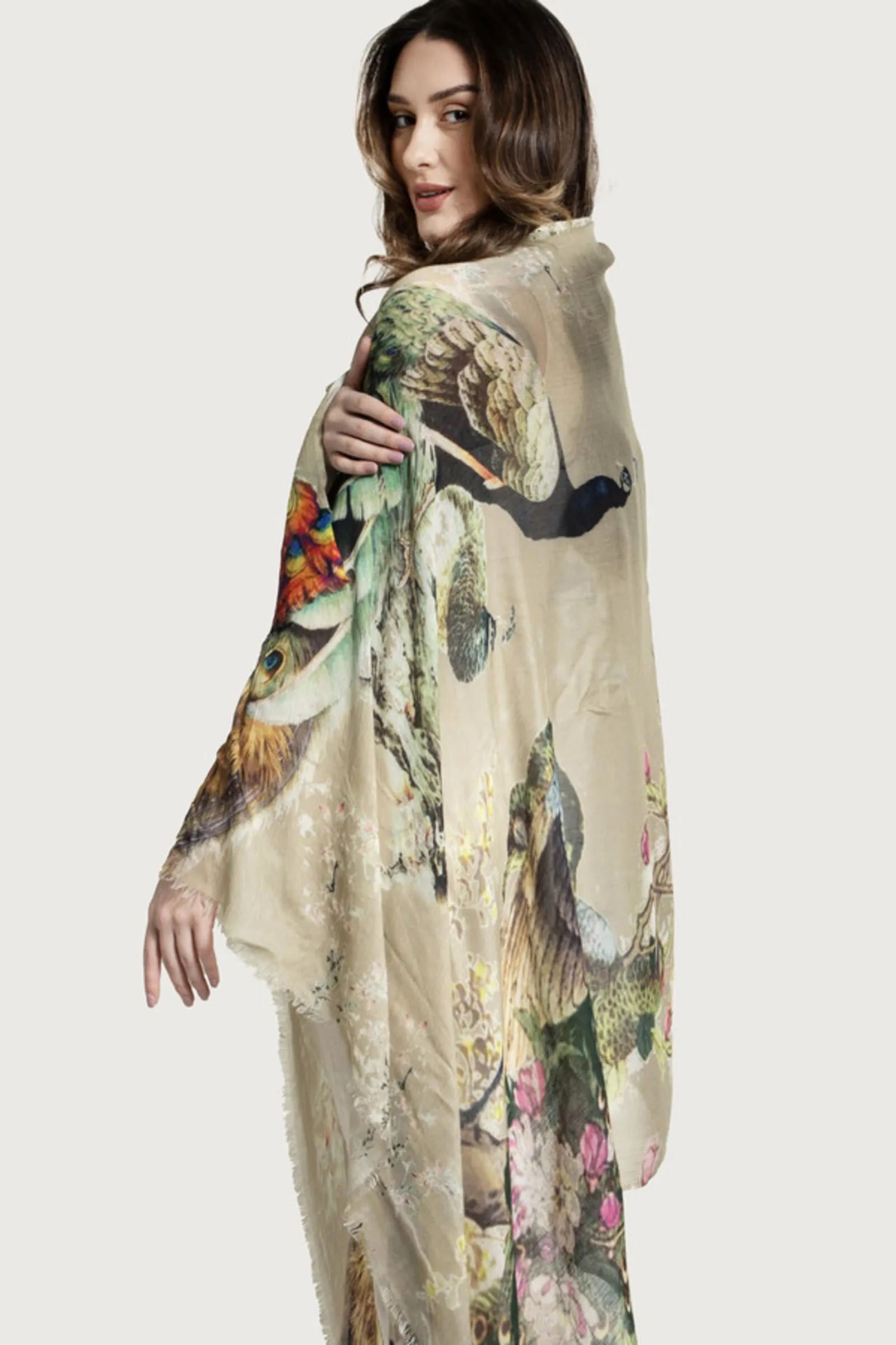 Peacock Garden Scarf