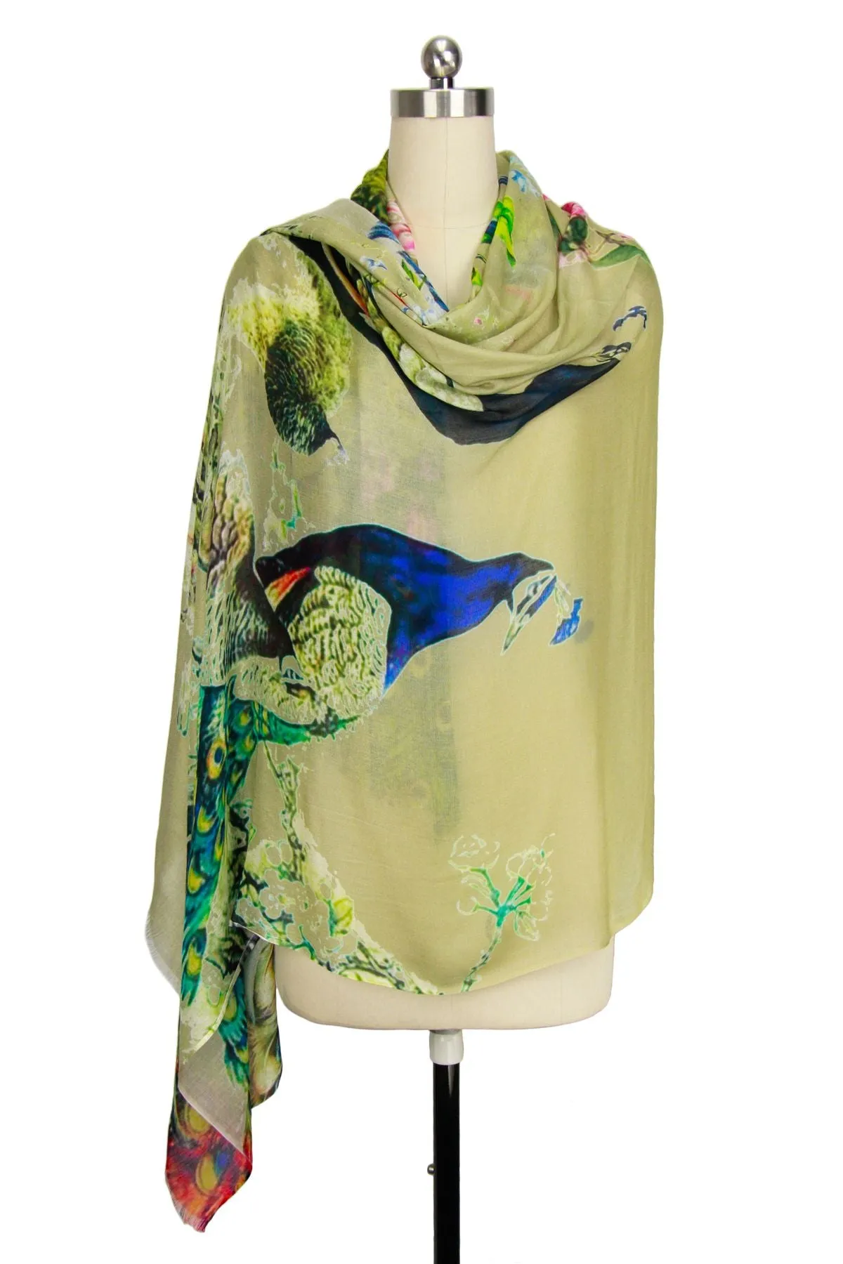 Peacock Garden Scarf