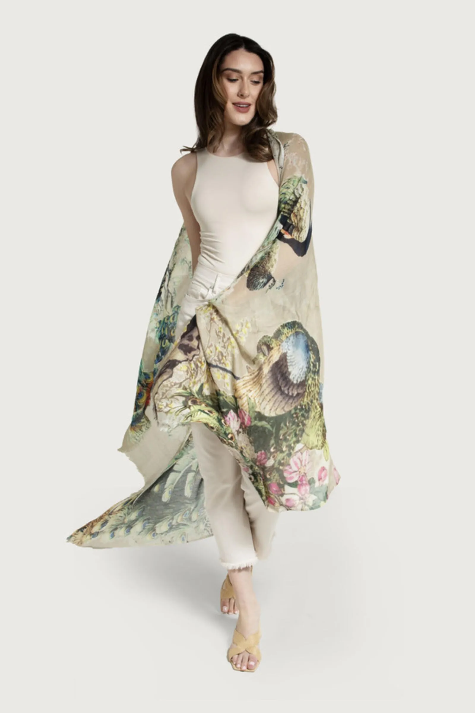 Peacock Garden Scarf