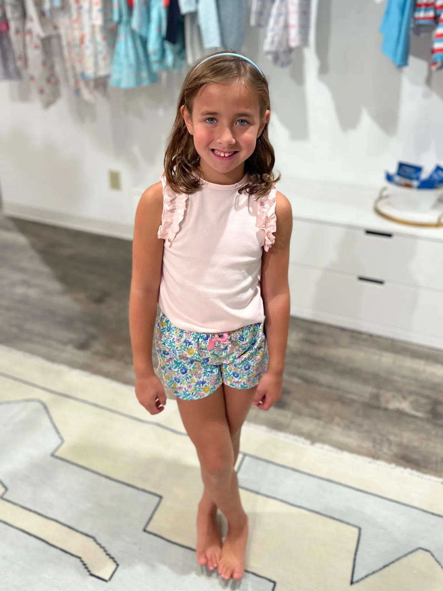 Ruffled Sleeveless Pima Top