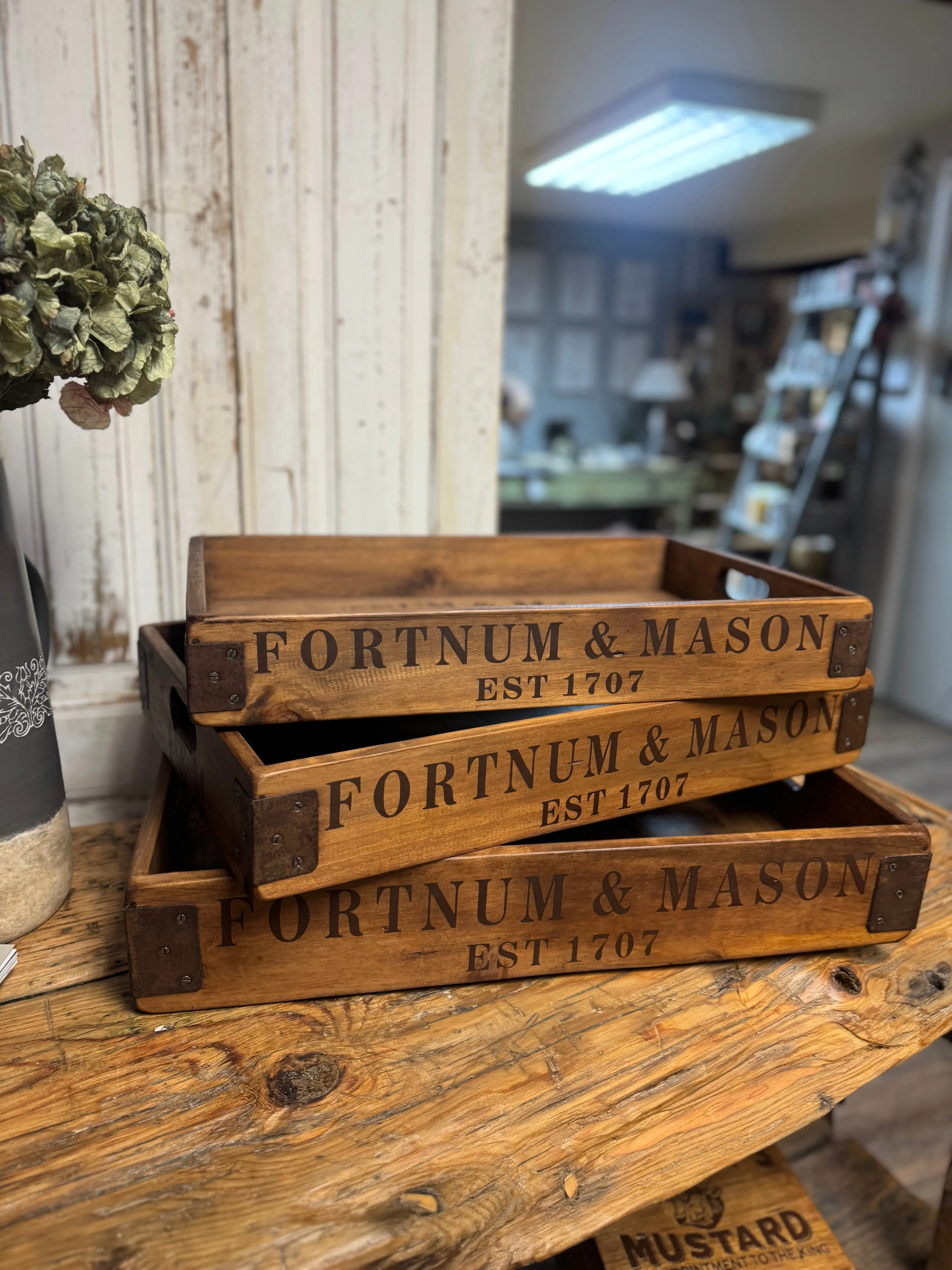 Rustic wooden trays - multiple options